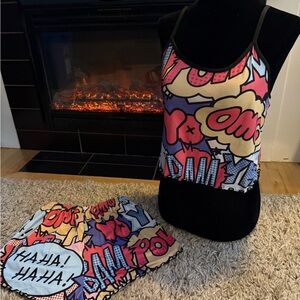 SHEIN Comic Print Pajama Set - Multicolor